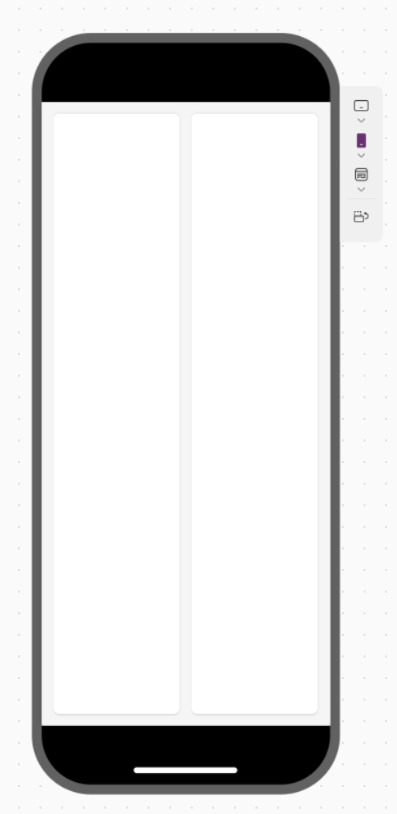テンプレート「分割画面」のスマホ